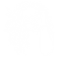 line art of person with a blindfold and flower and leaves in the background